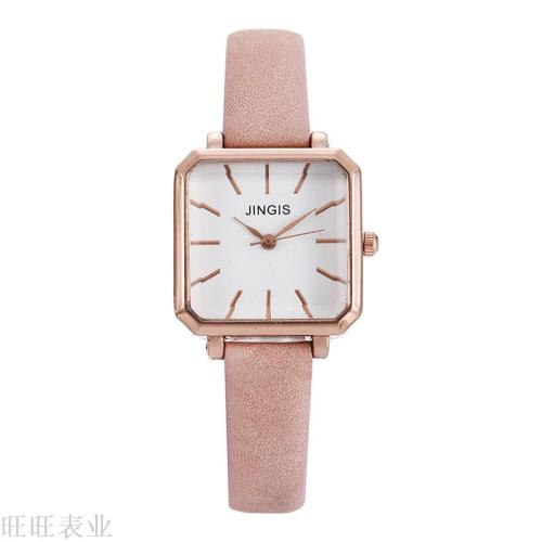 wish aliexpress hot sale women‘s belt watch fashion scale watch personality square fashion watch factory wholesale