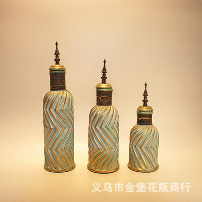 Living Room Entrance Table Decoration Paint Color Handmade Retro Fashion Creative Ceramic Vase Light Luxury Neo Chinese Style Ornaments