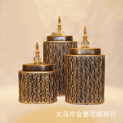 Living Room Entrance Table Decoration Creative Ceramic Vase Light Luxury Neo Chinese Style Ornaments Vase Ornaments Vase Decoration