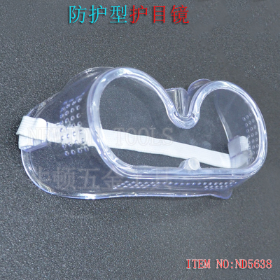 Goggles, anti-spatter polishing, droplet, sandstorm, dust and fog, transparent, flat closed, labor-protection glasses