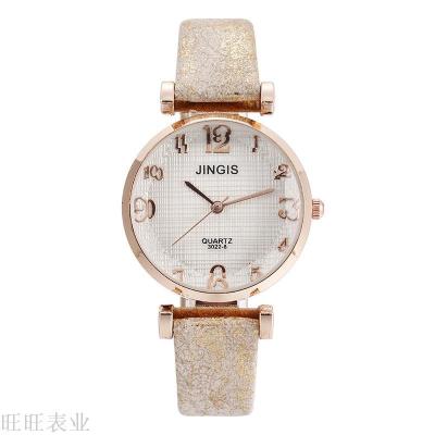 Foreign trade new crystal belt ladies watch simple digital decoration female college students fashion watch wholesale