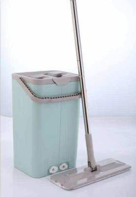 New scratchle lazy no cleaning plate mop bucket large scratchle stainless steel rod with water hole