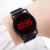 Fashionable hot sport round magnetic absorbing watch strap led watch students watch