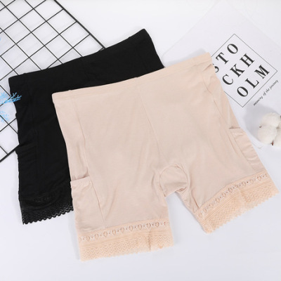 A pair of lace leggings for ladies with plain bamboo fiber pocket anti-theft safety pants