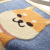 Cartoon akita dog flocking carpet floor mat household bathroom door non-slip mat suction pad