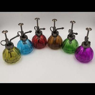 Manufacturers direct exquisite new glass spray pot color spraying process beautiful spray pot pumpkin glass spray pot