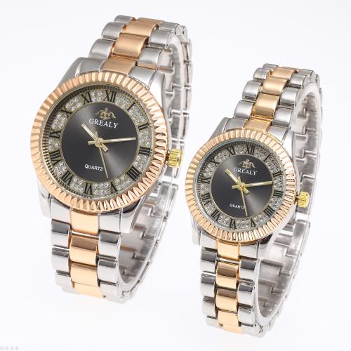 Hot Sale New Fashion Couple Business Roman Scale Quartz Wrist Watch Personality Alloy Steel Belt Watch Wholesale