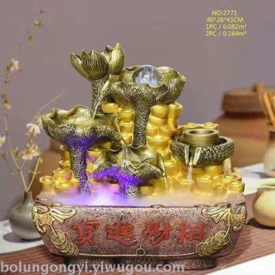 Water fountain home decoration feng shui fortune resin decorations