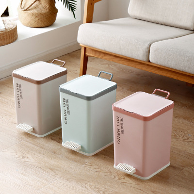 Garbage can sorting household plastic storage bins european-style toilet square foot Garbage can with cover