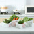 Plastic hollow out inclined mouth type kitchen receives basket to wash dish to store content to arrange receiving basket