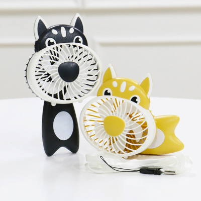 USB Fan Mini Handheld Fan Cute Folding Cartoon Children's Hand Charging Student Silent and Portable