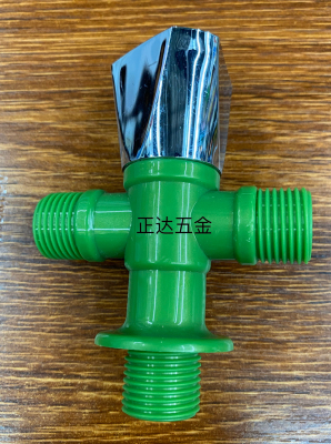Green Angle Valve Triangular Plastic with Alloy