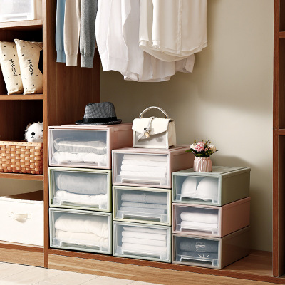 Cabinet type storage box plastic transparent wardrobe storage box storage box sundry storage cabinet