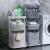 A245 bathroom dirty clothes basket multi-layer removable plastic household clothes storage basket with wheel rack