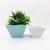 F1827 quadrilateral wooden pattern basin plastic flowerpot miamine flowerpot imitation porcelain flowerpot