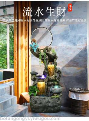 Jingsi zen fountain running water resin FRP decoration