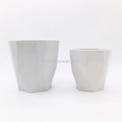 Y1816 diamond-shaped flowerpot plastic flowerpot amine flowerpot imitation porcelain flowerpot
