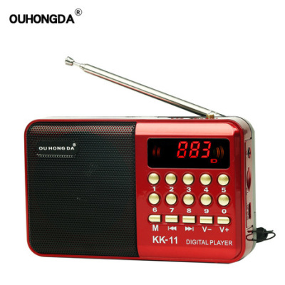 Foreign trade hot style K11 senior mini radio senior plug-in card radio portable recorder