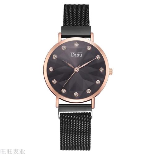 korean fashion women‘s watch alloy mesh with scale diamond women‘s fashion personality quartz watch