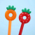 New Fresh Modeling Gel Pen Japanese Trendy Silicone Cartoon Strawberry Donut Dessert Carrot Ball Pen