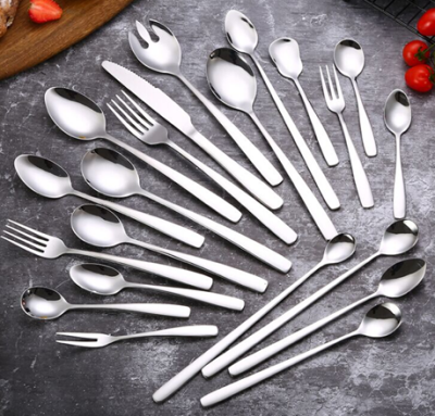 Fork small spoon, fruit Fork stainless steel tableware western dish sharing salad knife Fork spoon, spoon, spoon, ice cream spoon