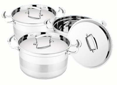 Manufacturers direct 6 stainless steel pot set set soup pot saucepan gift pot foreign trade heat the sales volume is very good price