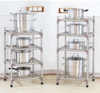 Kitchen stainless steel multi - functional shelf shelf shelf pot basin shelf microwave rack