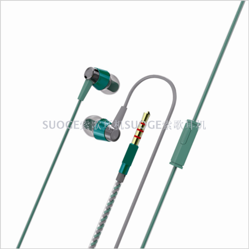 kj740 factory wholesale metal headset dynamic bass boost with mic portable mobile phone computer smart universal