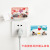 Manufacturer wholesale cute animal double row socket power plug hook cartoon mobile phone charging line no trace stick hook