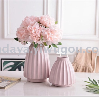 Nordic creative and simple ceramic vase living room bedroom flower arrangement flower decoration table large caliber flowers