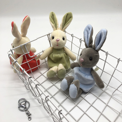 Princess dress rabbit rabbit rabbit stuffed toy key chain bag small pendant girls gift doll supply