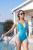 New one-piece swimsuit solid color sexy backless bikini small fresh lace-up swimsuit foreign trade manufacturers direct sales