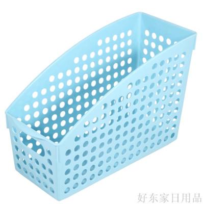 Factory Direct Hanaper Folder Plastic Thickened Drop-Resistant Storage Basket Desktop Storage Basket Student Household Wholesale