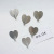 Heart shaped 304 stainless steel adhesive hook nail - free simple room decorative wall hook traceless nail - free strong Heart hook