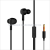 Kj-811 metal in-ear headphones with heavy low tone band, wheel-controlled mobile phone, computer, MP3, universal earbuds