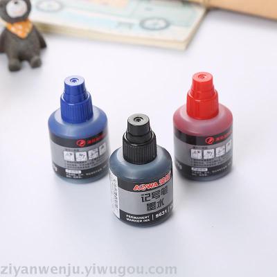 Oil-based marker ink bottle with large head pen writing constantly add accessories ink black, red and blue