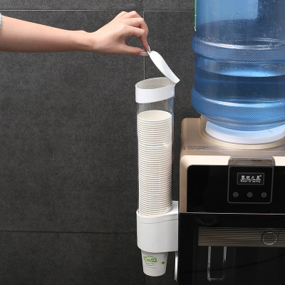 Hahahao Disposable Paper Cup Holder, Punch-Free Water Dispenser, Automatic Cup Holder, Plastic Cup Holder