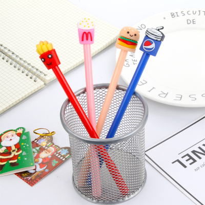 Creative KFC Package French Fries Cola Hamburger Ice Cream Gel Pen Cute Cartoon Office Learning Pen