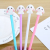 Creative Stationery Silicone End Modeling Little Bunny Gel Pen for Student Exams Pen Signature Pen Stationery Gift Pen