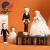 Junheng craft European -style wooden doll set mini wedding doll retro wooden market send girlfriend