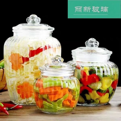 (Sealed JAR Storage Jar) The Glass Bottle Tea Jar Grain Jar