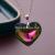 Heart shaped crystal glass pendant lovers necklace electroplated white K chain necklace in a variety of colors and styles