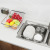Stainless steel washbasin stretchable fruit and vegetable sink drain basket tapping storage basket kitchen sink drain rack tapping