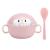 Wk-7709 new penguin cartoon children's cutlery stainless steel two-ear bowl warm supplementary food bowl