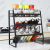 Creative main differential rack kitchen storage rack black three-layer sauce jar rack