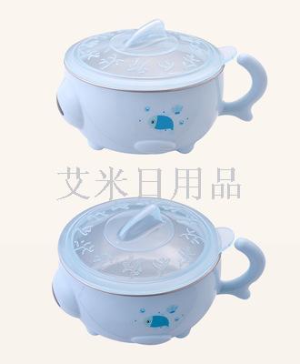 Wk-8931 children's tableware 316 stainless steel anti-fall heat preservation bowl baby double layer heat insulation bowl