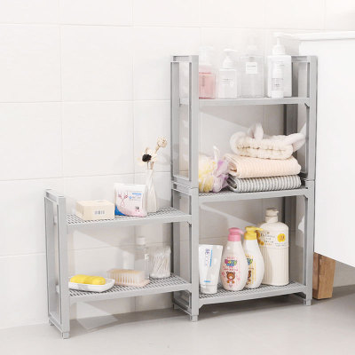 DIY creative free combination floor type plastic shelf toilet storage shelf use