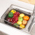Stainless steel washbasin stretchable fruit and vegetable sink drain basket tapping storage basket kitchen sink drain rack tapping