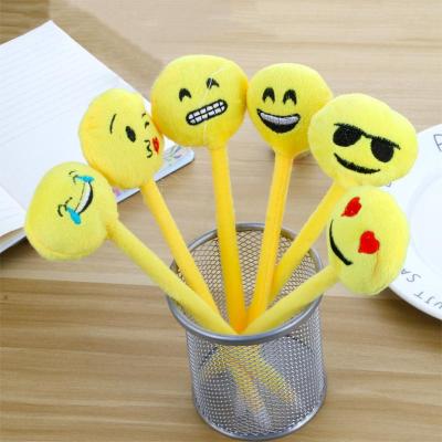 Cartoon Expression Plush Ballpoint Pen Korean Creative Stationery Primary School Student School Supplies Cute Comfortable Pens for Writing Letters