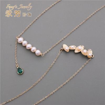 Silver Flush pearl necklace Rose Gold Korean version necklace Choker temperament short shell beads fashion clavicle chain